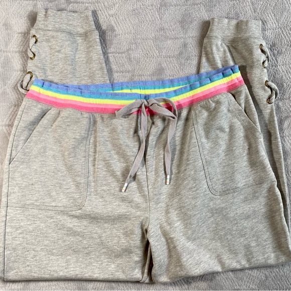 Nwt Pastel Joggers Rainbow Sweatpants Workout Gym Sweats Plus Size - Picture 3 of 9
